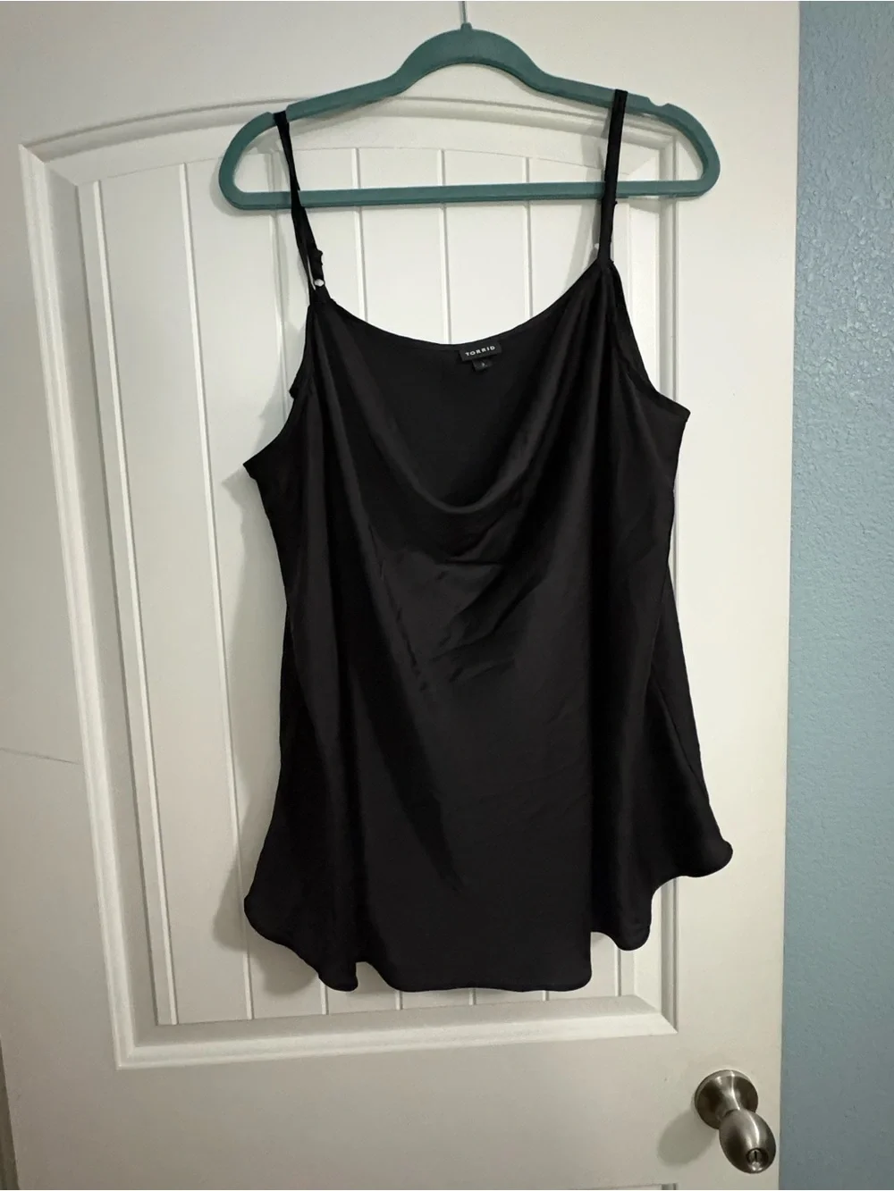torrid Black Satin Cowl Neck Camisole